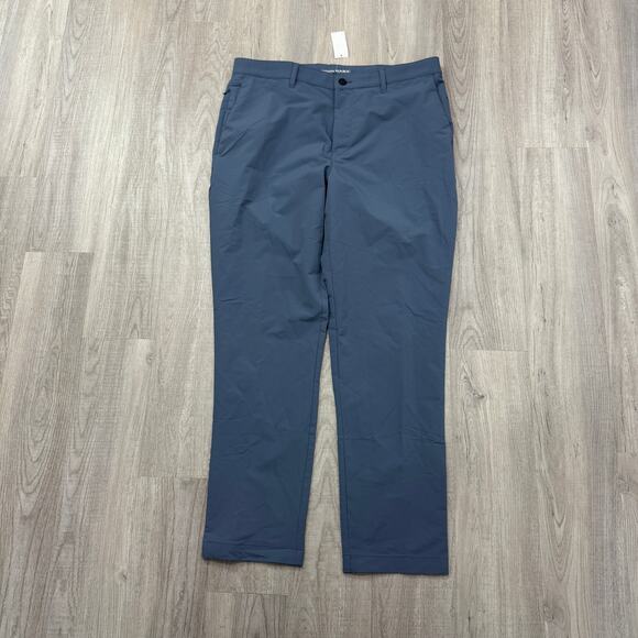Banana Republic Flat Front Chino Pants Men's 38x32 Blue Stretch Preppy NEW NWT - Picture 1 of 11